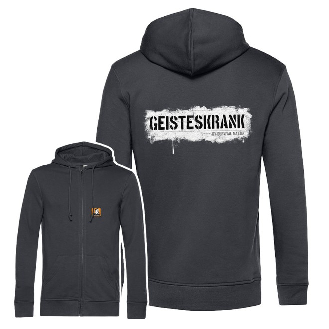 Survival Mattin GEISTESKRANK ORGANIC Hoodie-Jacke
