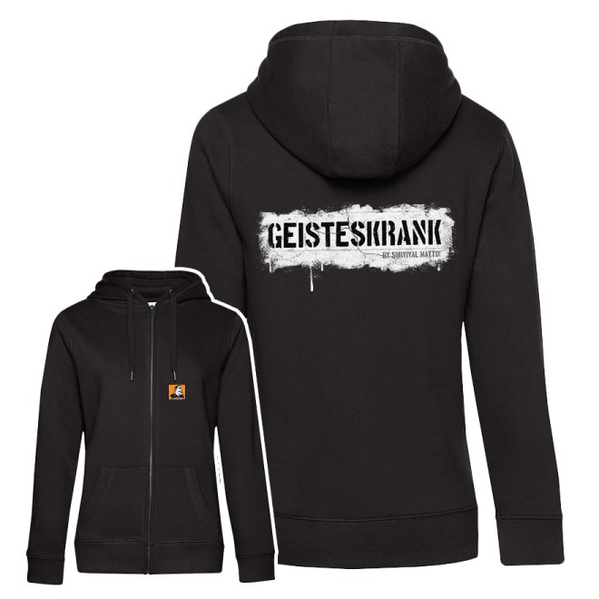 Survival Mattin GEISTESKRANK PREMIUM Girlie Hoodie-Jacke