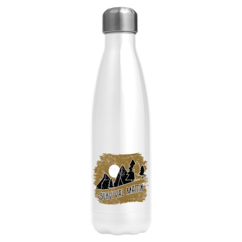 Survival Mattin OUTDOOR Edelstahl Trinkflasche 500 ml