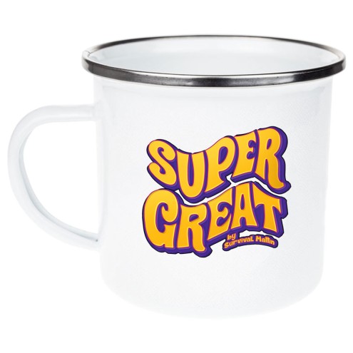 Survival Mattin SUPER GREAT Emaille Tasse/Becher