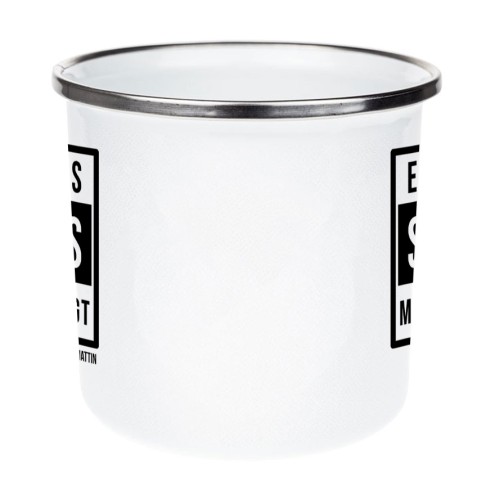 SCHÖNES Logo Emaille Tasse