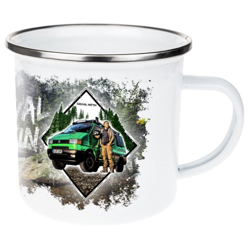 Survival Mattin VAN Emaille Tasse Waldedition