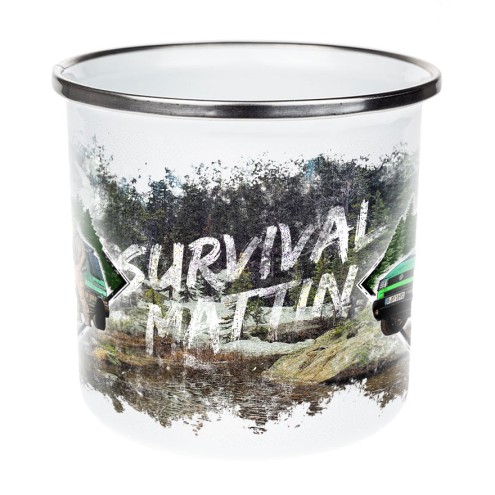 Survival Mattin VAN Emaille Tasse Waldedition