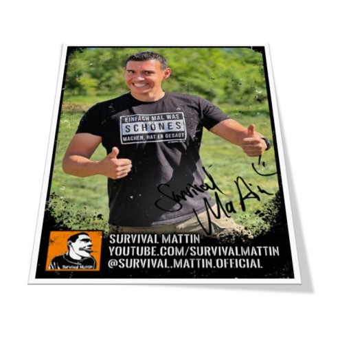 SURVIVAL MATTIN Autogrammkarte
