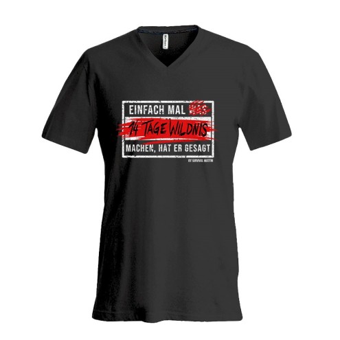 14 Tage Wildnis Premium V-Neck T-Shirt