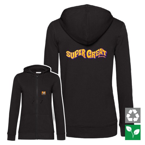 Survival Mattin SUPER GREAT ORGANIC Girlie Hoodie-Jacke