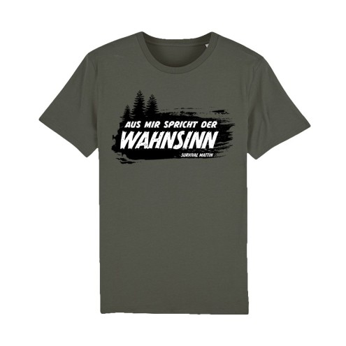 Survival Mattin WAHNSINN schwarz Bio T-Shirt unisex